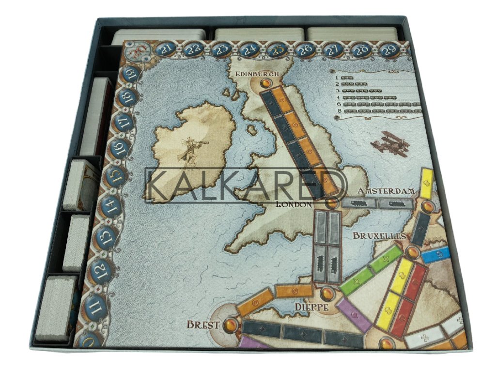 Kalkared Insert for Ticket to Ride Maxi