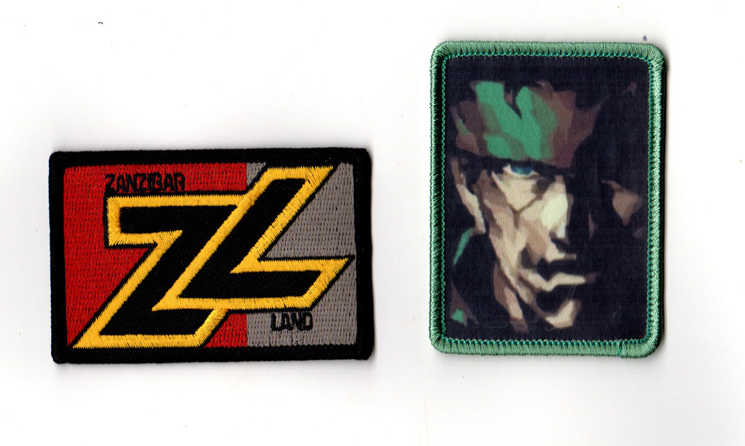 Metal Gear 2 Solid Snake and ZanzibarLand Iron on Patch Bundle