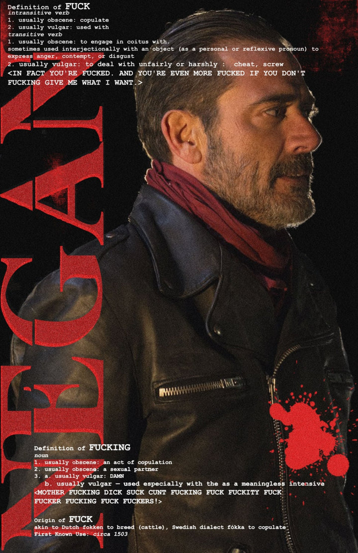 The Walking Dead Negan Poster F word from ZanzibarLand