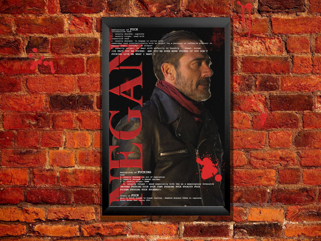 Negan Icon The Walking Dead Negan Poster F word from ZanzibarLand