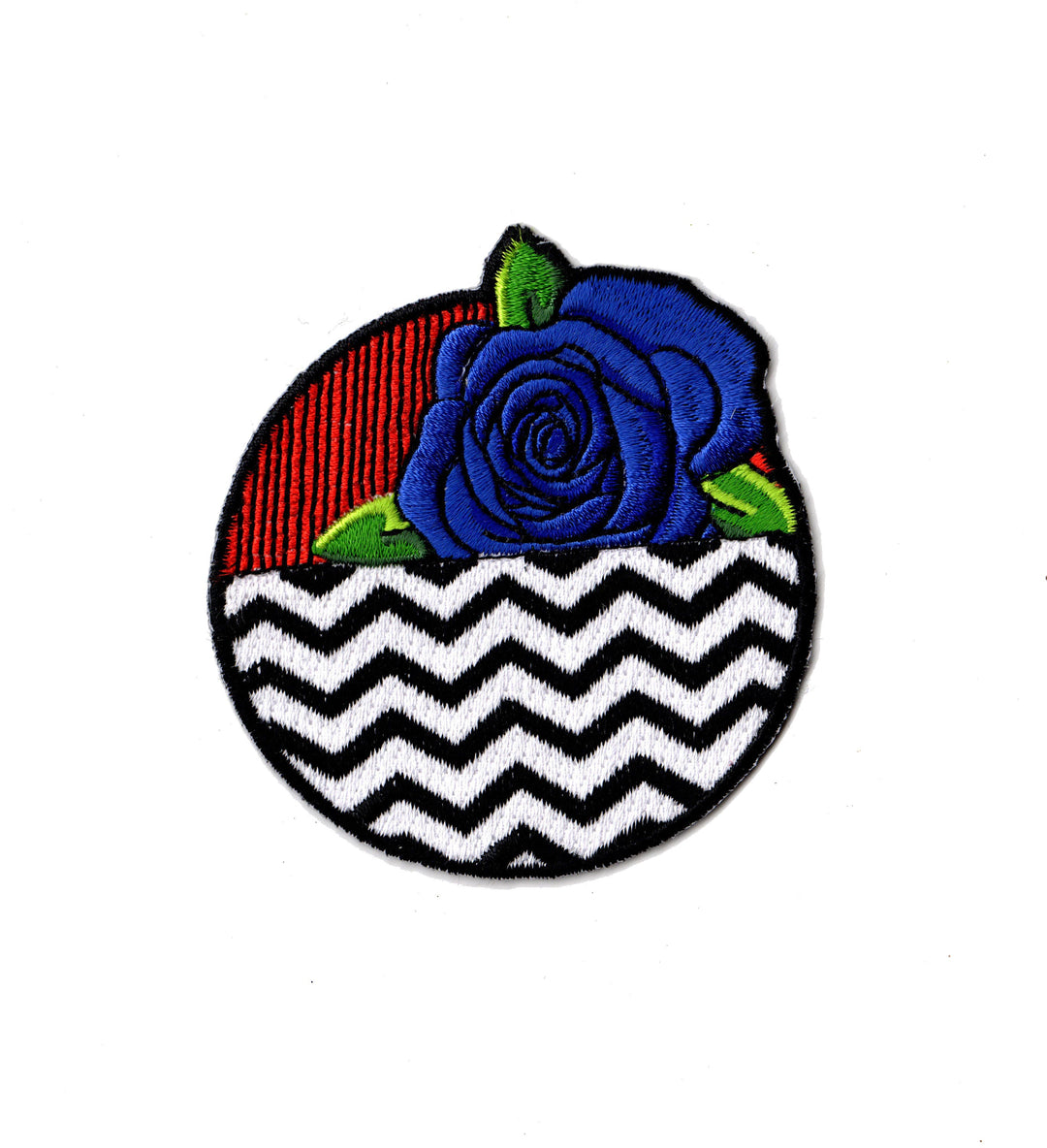 Blue Rose and Black Lodge Iron on Patch from Twin Peaks
