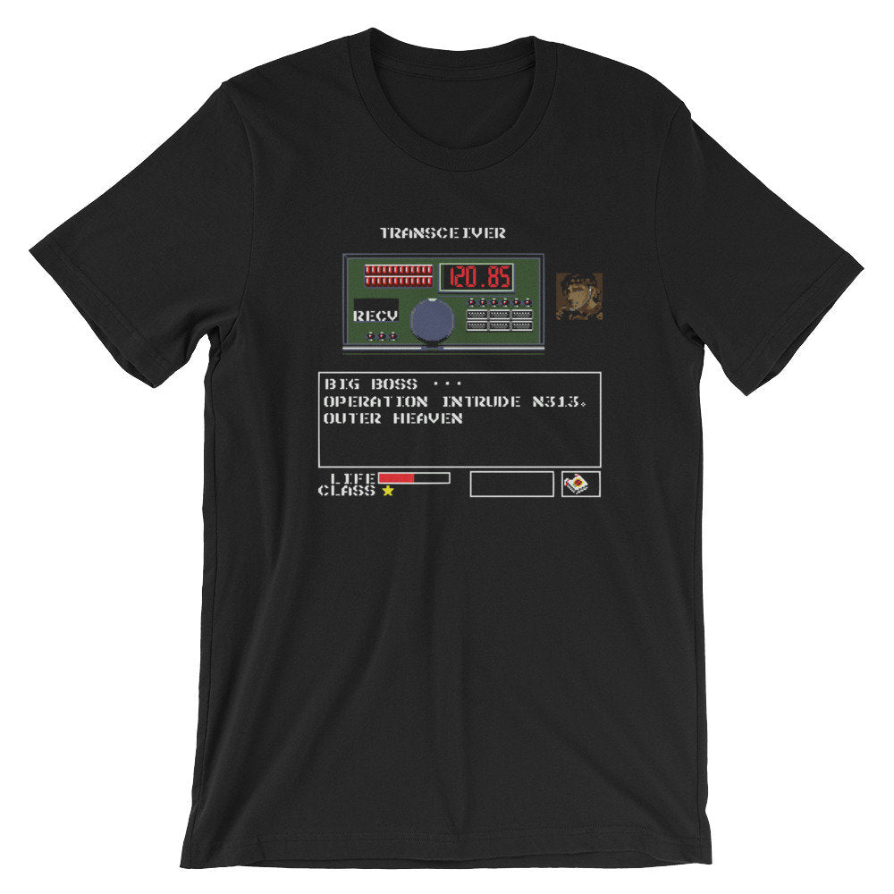 Operation Intrude N313 Big Boss Outer Heaven T Shirt from Metal Gear MSX