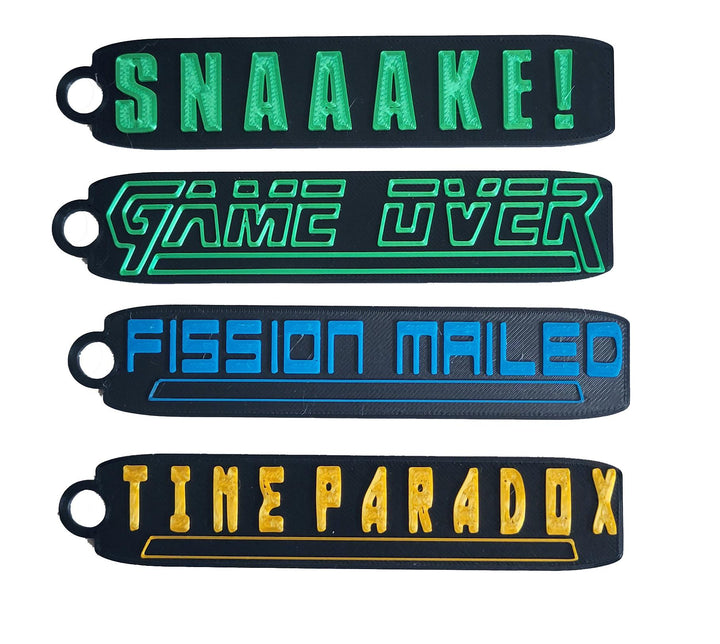 Metal Gear Solid Key Chains Game Over Fisson Mailed Time Paradox SNAAAKE