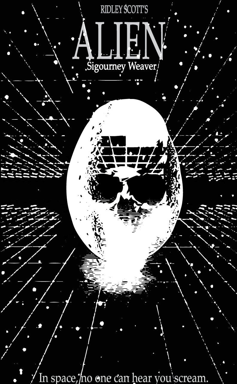 Alien Movie Poster - In Space, No One Can Hear You Scream from ZanzibarLand